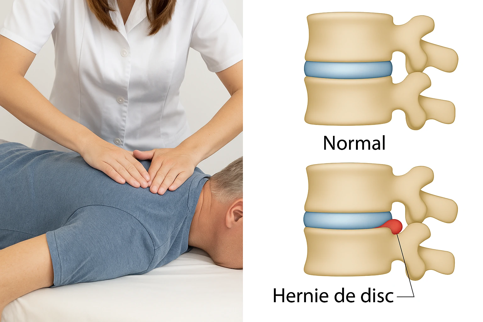 Pacient în program de recuperare medicală pentru hernie de disc la Next2u Clinic Corbeanca